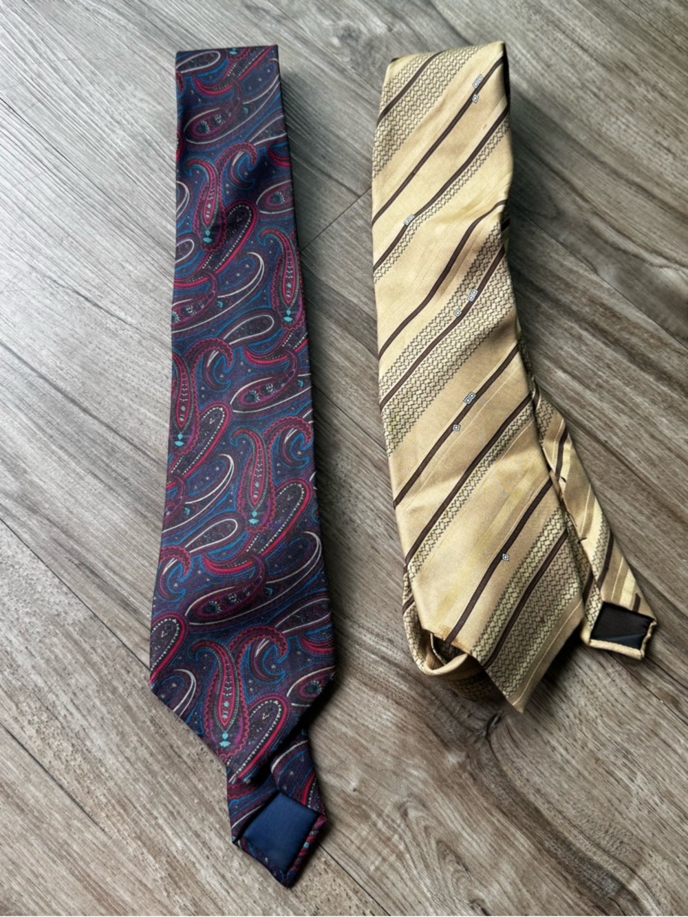 Vintage lanvin silk tie set of 2